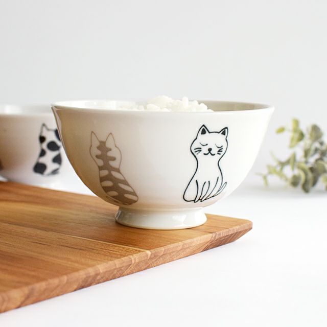 数量限定価格!! おすわり猫茶碗 和食器 飯碗 業務用 npmcomputacion.com