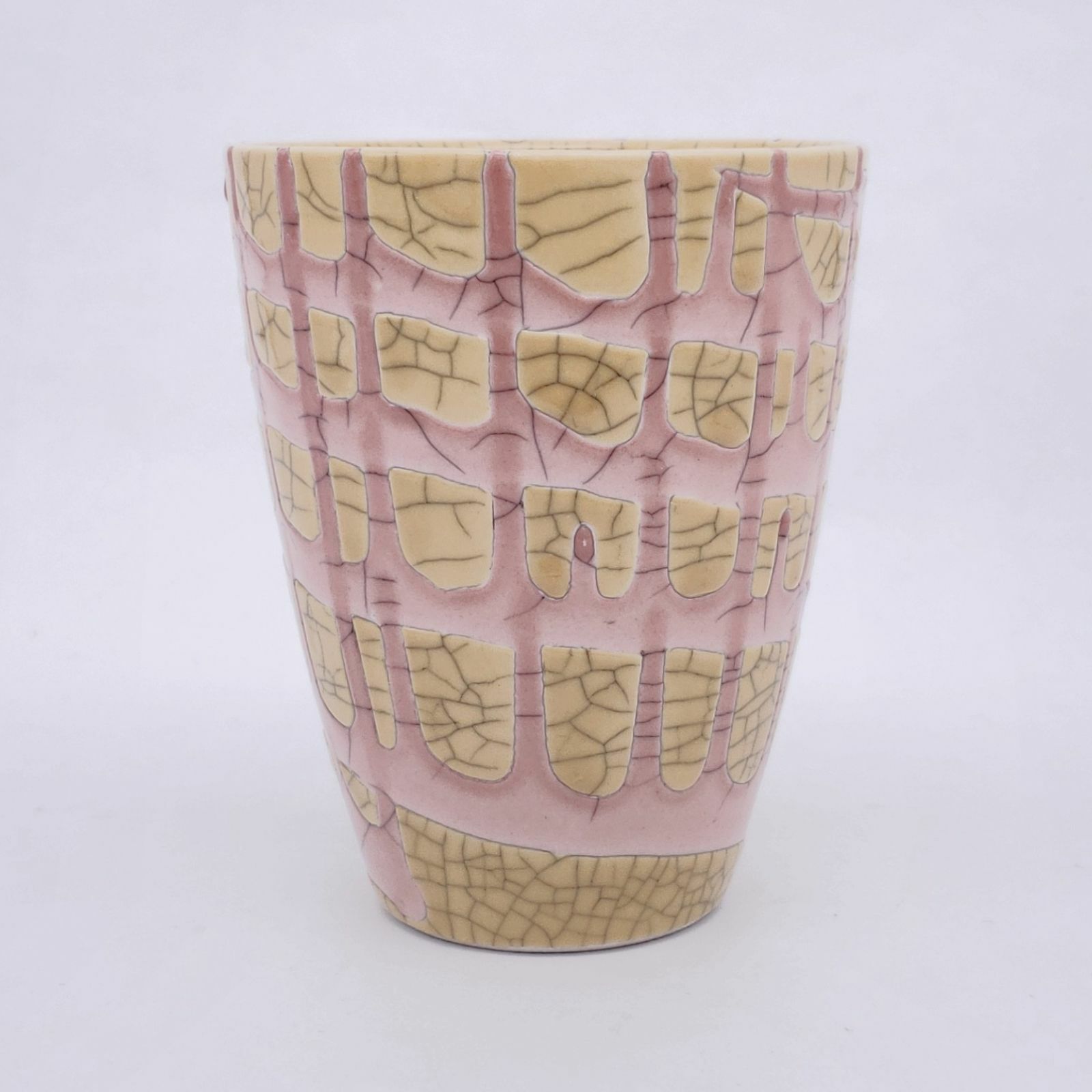 貫入流しフリーカップ/サーペインティンｘコーラル