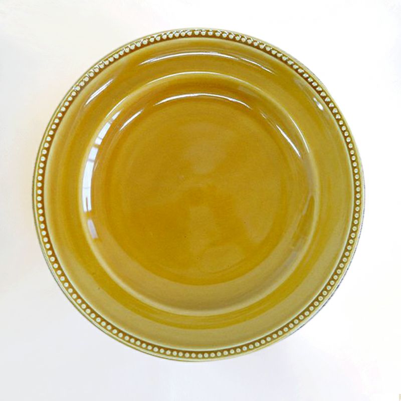 セラコニューライフウェア ラインドットプレートL イエロー