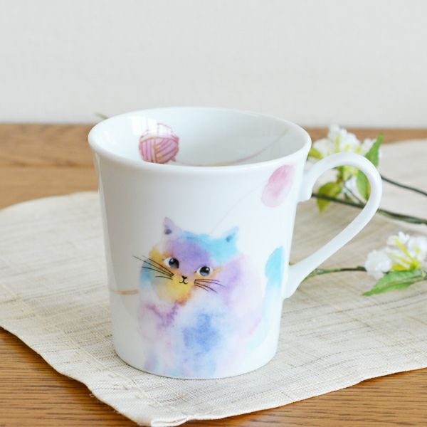 モコ猫 マグカップ ブルー｜和食器通販｜織部 Online Store【公式】