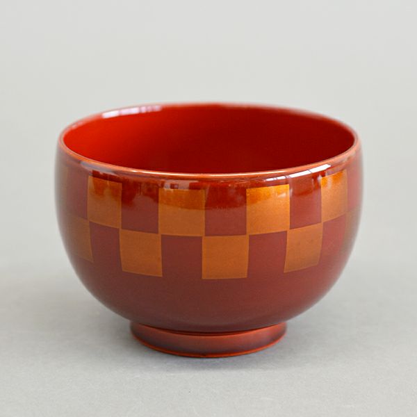 漆刷毛塗市松夫婦汁椀｜和食器通販｜織部 Online Store【公式】