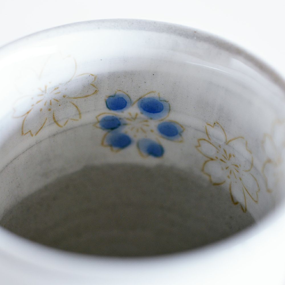 奥磯栄麓　藍織部湯呑 奥磯太覚 志野筒茶盌 – 窯と土～Kama-to-tsuchi～