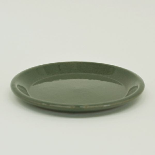深い緑色をしたケーキにぴったりのプレートです