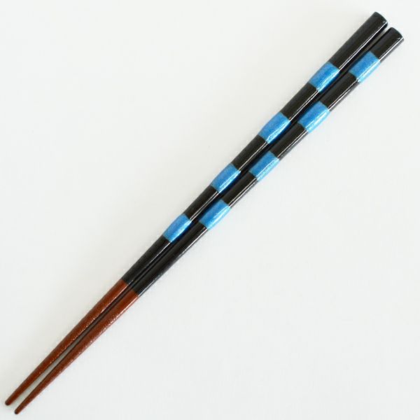 アオバ 食洗 とんぼ玉 光石箸 23cm ブルー