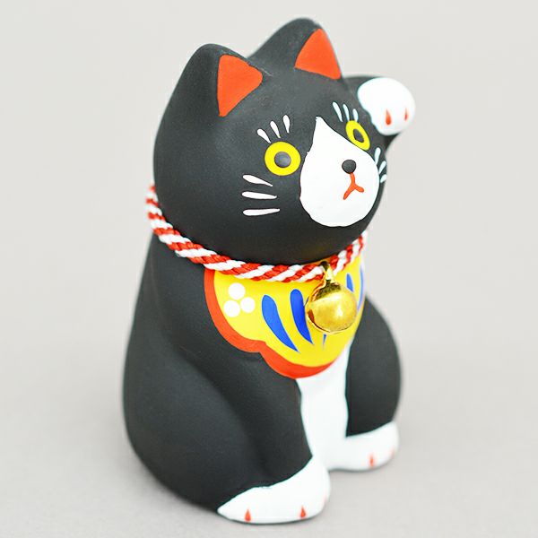 民芸 招猫・黒 小｜和食器通販｜織部 Online Store【公式】