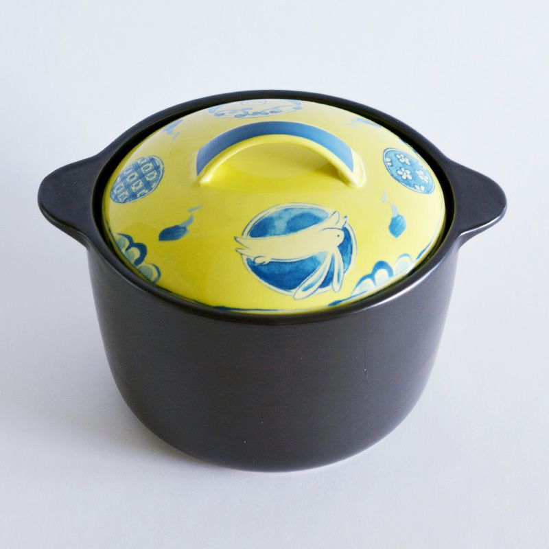 IH うさぎ 丸紋 ごはん炊き 土鍋｜和食器通販｜織部 Online Store【公式】