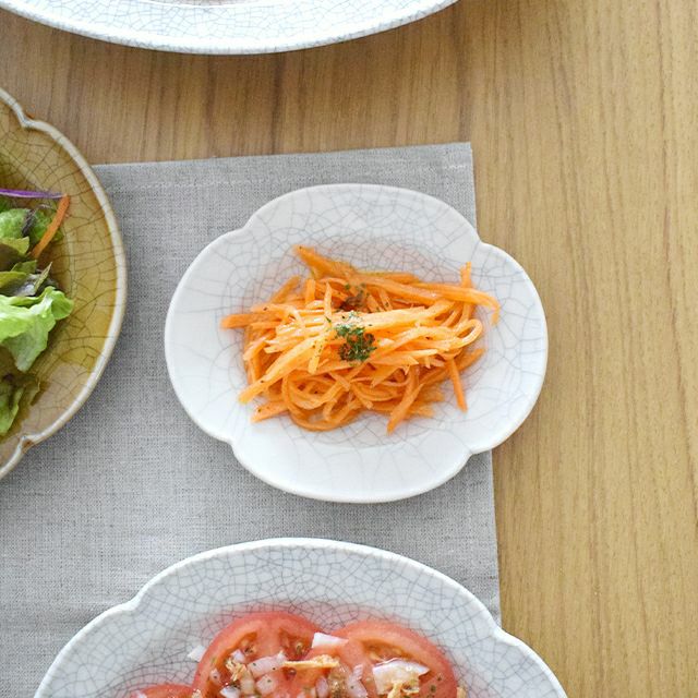 oribe pottery オーバル プチプレート 墨貫入