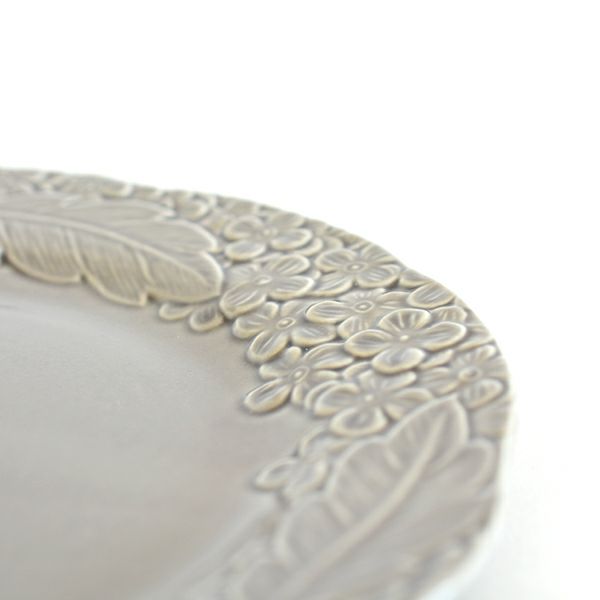 花彫り プレート L 赤紫｜和食器通販｜織部 Online Store【公式】