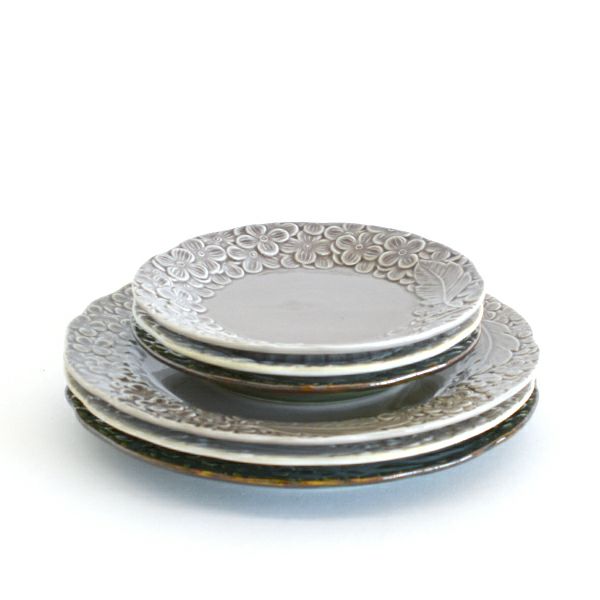 花彫り プレート L 赤紫｜和食器通販｜織部 Online Store【公式】