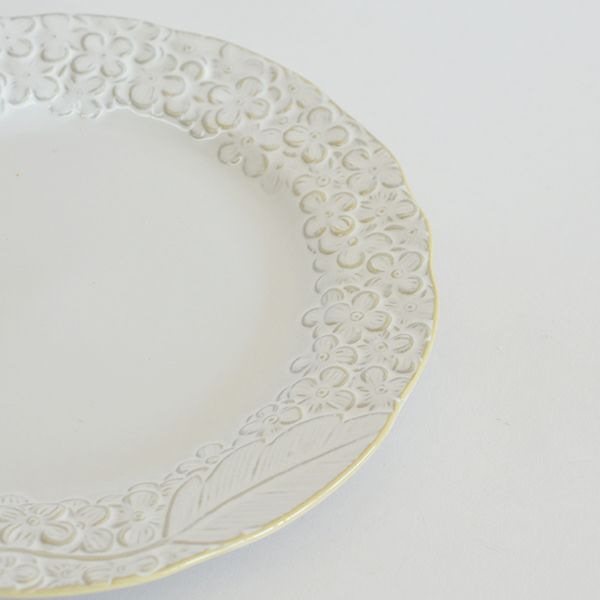 花彫り プレート ペアセット|和食器通販|織部 Online Store 花彫り プレート ペアセット|和食器通販|織部 Online Store