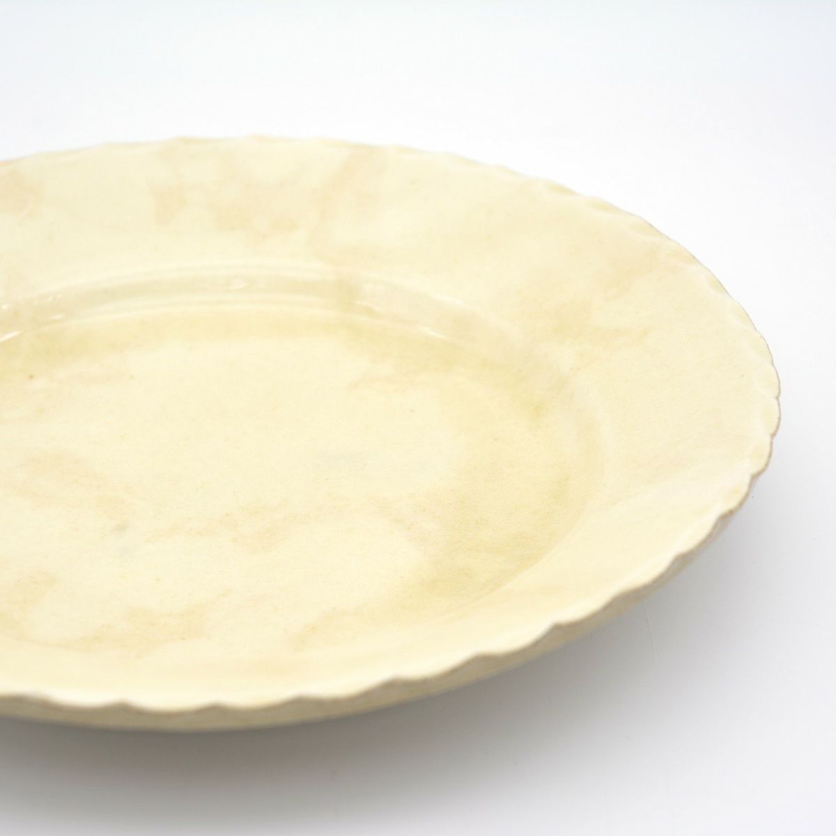 23cm slipware(マーブル白)