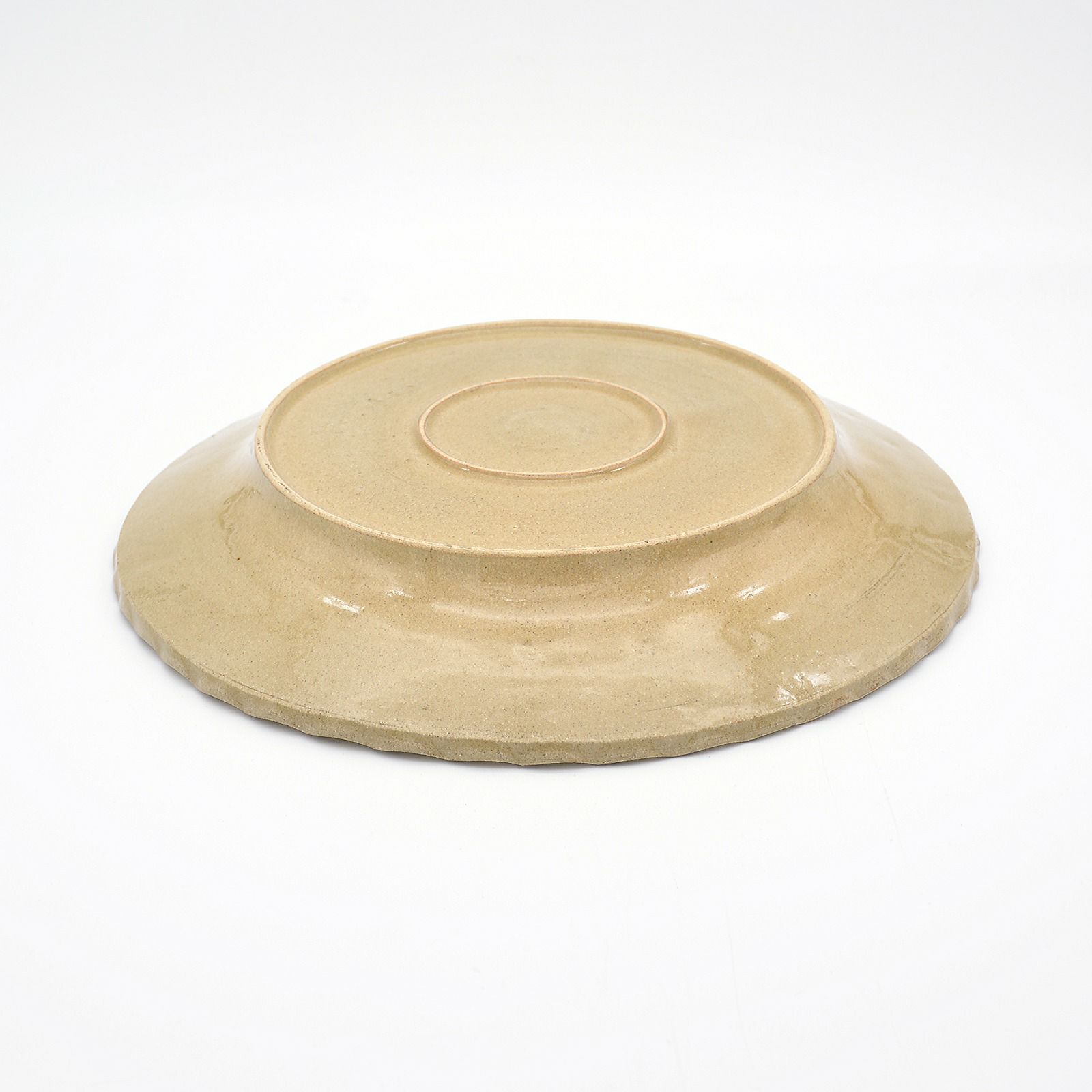 23cm slipware(マーブル白)