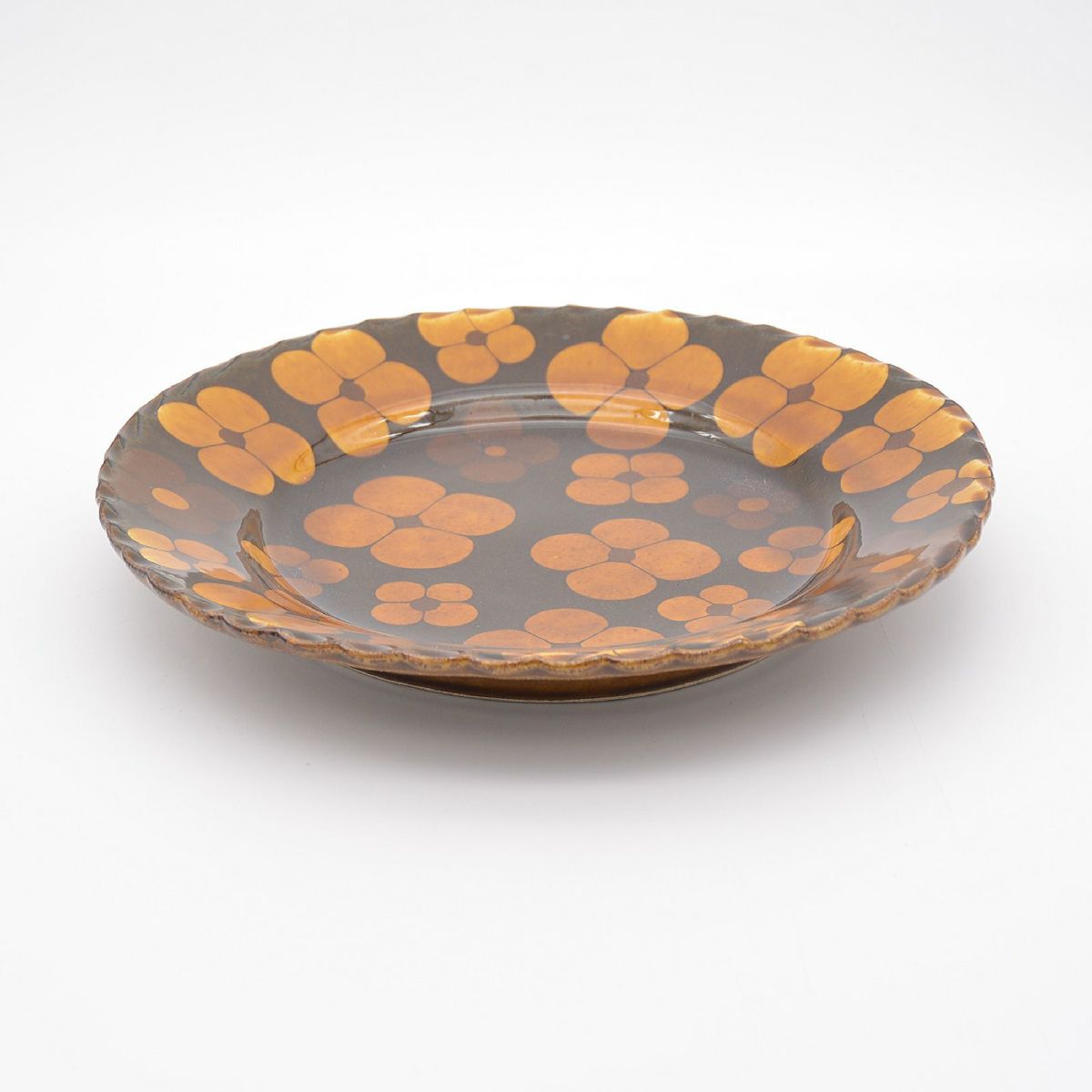 23cm slipware(花)