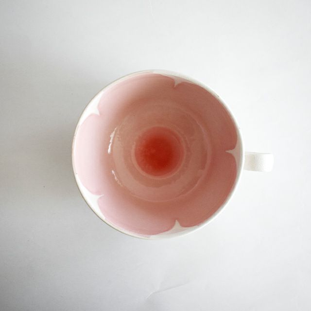 白マット紅花スープカップ