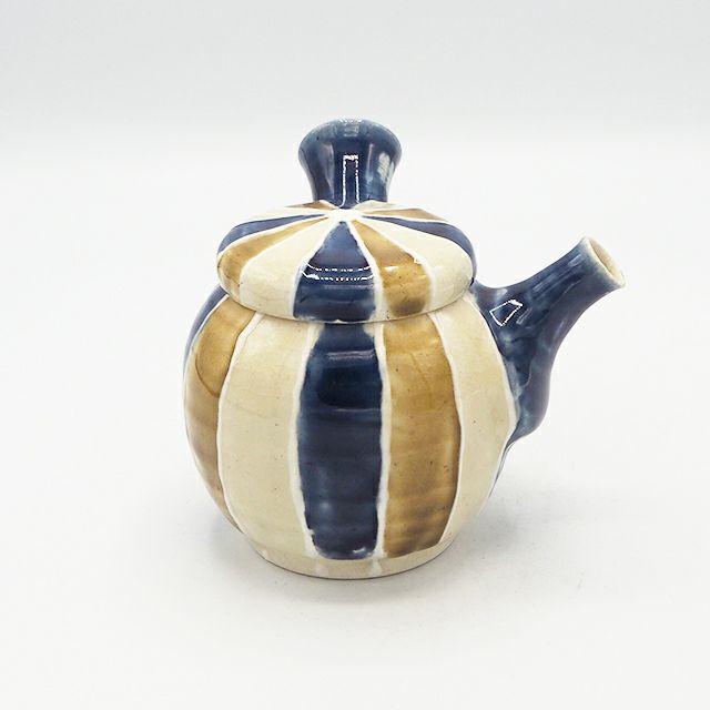 白三彩青黄筒描き線文急須｜和食器通販｜織部 Online Store【公式】