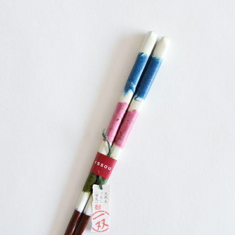 色鮮やかな和紙を巻いた柔らかな風合いの上品なお箸遊心箸 23cm