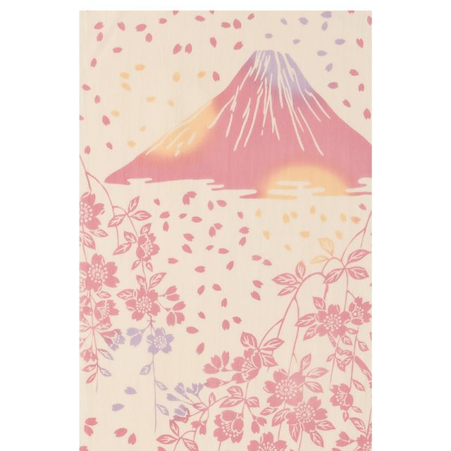 手ぬぐい しだれ桜と富士山