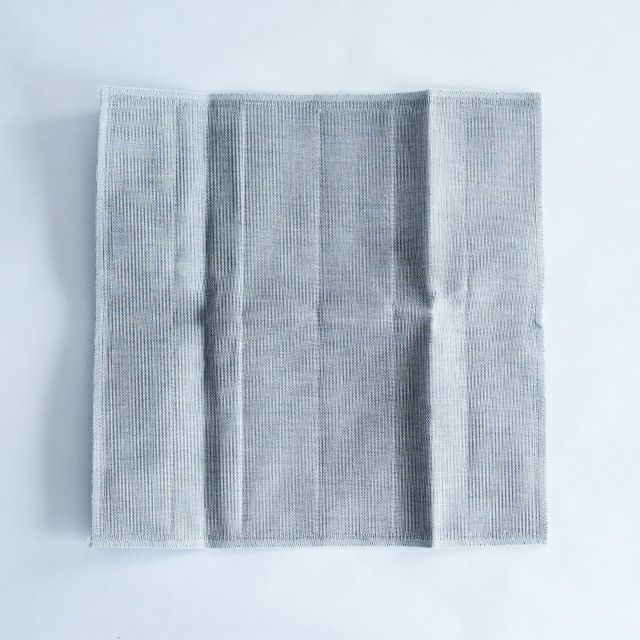 備長炭色合わせふきん 水浅葱