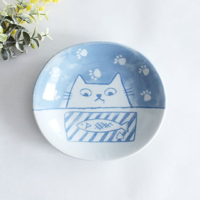 ねこまるけ 4.5鉢 フリムク｜和食器通販｜織部 Online Store【公式】