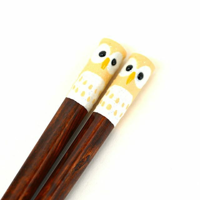 手描きふくろう箸ペア