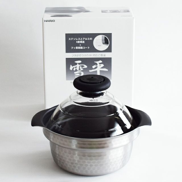 フタがガラスのIH対応ご飯釜雪平｜和食器通販｜織部 Online Store【公式】