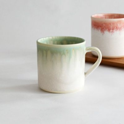 釉流し マグカップ 緑｜和食器通販｜織部 Online Store【公式】
