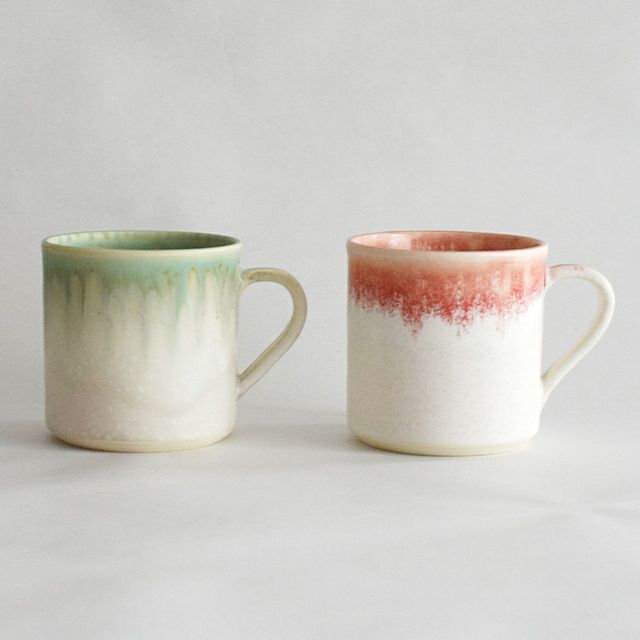 釉流し マグカップ 緑｜和食器通販｜織部 Online Store【公式】
