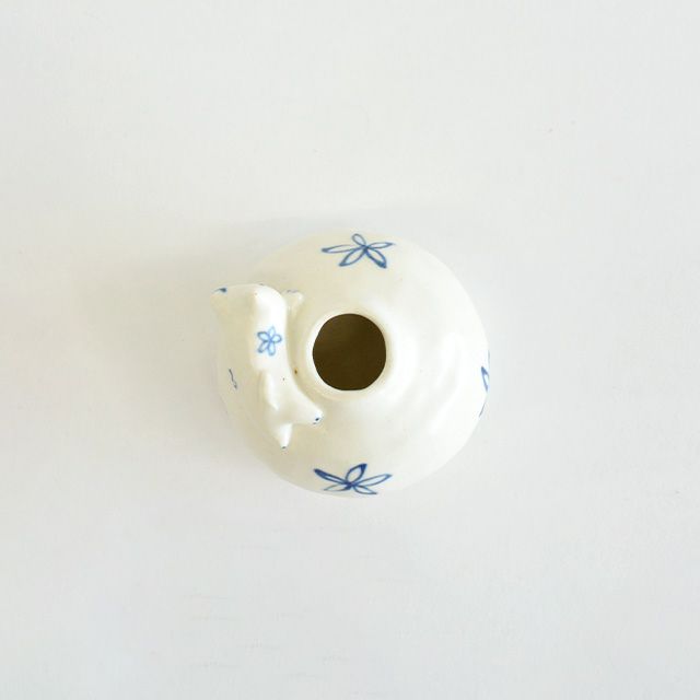 染猫 一輪挿し(花)