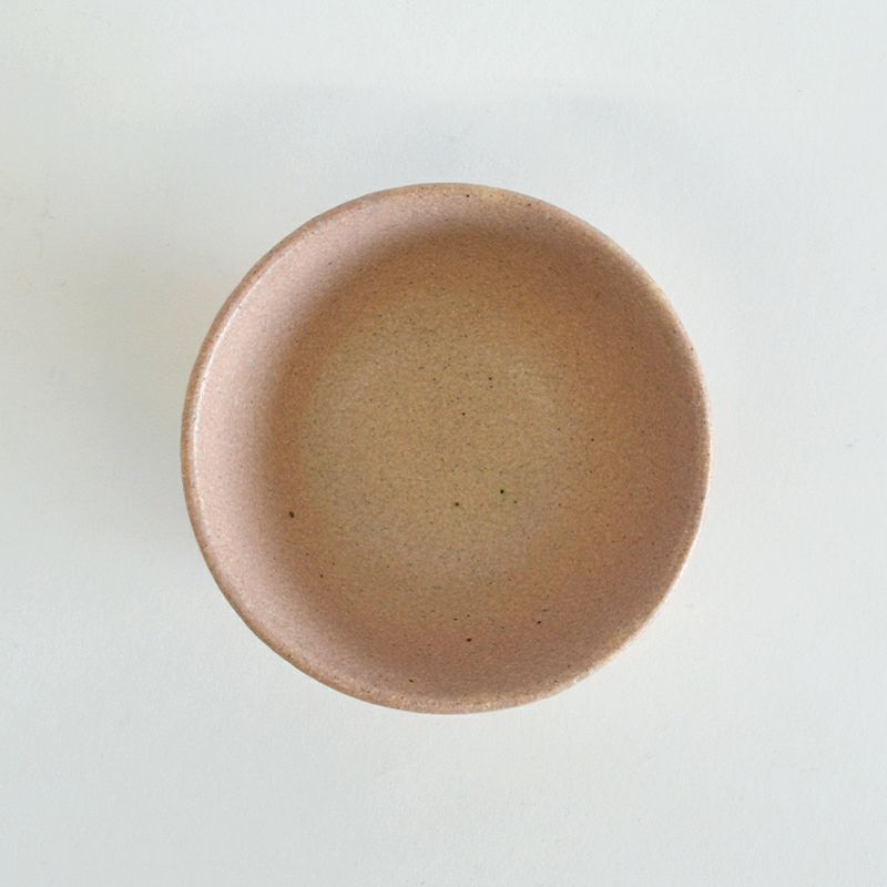 minottery焼〆茶碗 ピンクドット