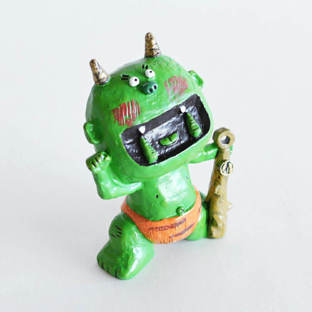 Osumou【期間限定販売￼】昭和レトロポップ　グリーン 風水鬼っ子 中 喜助｜和食器通販｜織部 Online Store【公式】