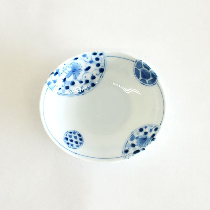 花伊万里楕円深皿 3.5寸