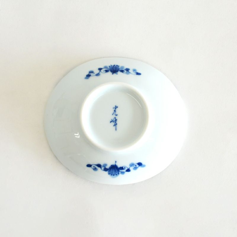 花伊万里楕円深皿 3.5寸