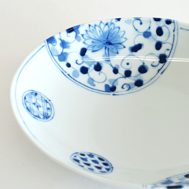 花伊万里楕円深皿 3.5寸