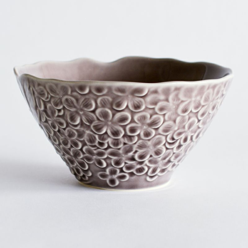 花彫り ボウル L 赤紫｜和食器通販｜織部 Online Store【公式】
