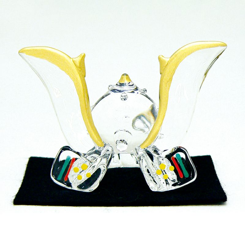 クリスタルガラス兜 5cm