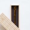 京都清水銘竹 図面八角拭漆 黒24cm
