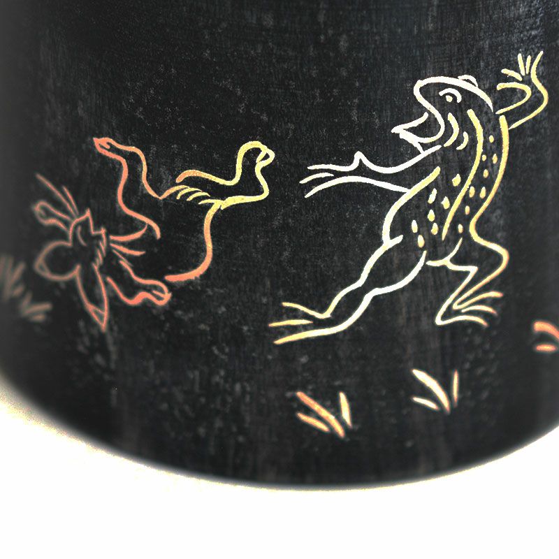 MugCup colorful ブラック 鳥獣戯画 銀