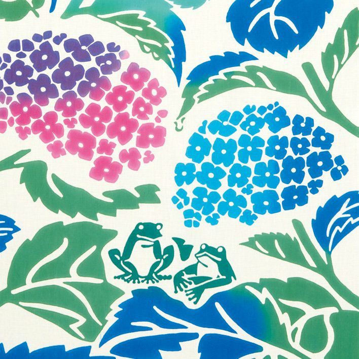 注染手拭い 雨宿りの出会い