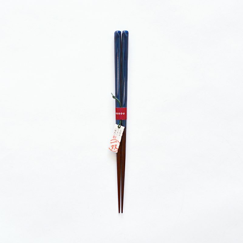 田園箸 23cm ブルー
