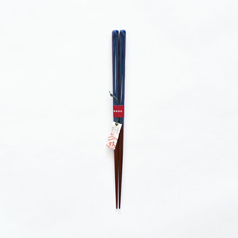 田園箸 23cm ブルー