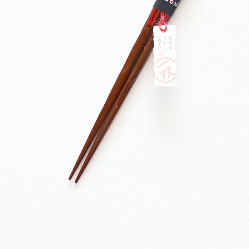 田園箸 21cm レッド