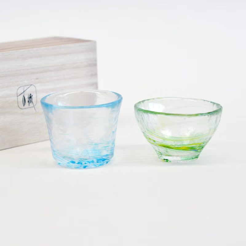 色彩玻璃 ぐい呑ペア｜和食器通販｜織部 Online Store【公式】
