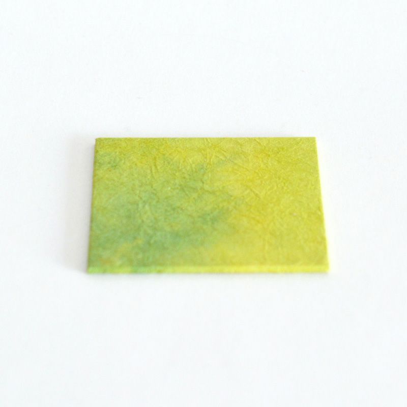 緑のグラデーションのかかった和紙の台紙です。
