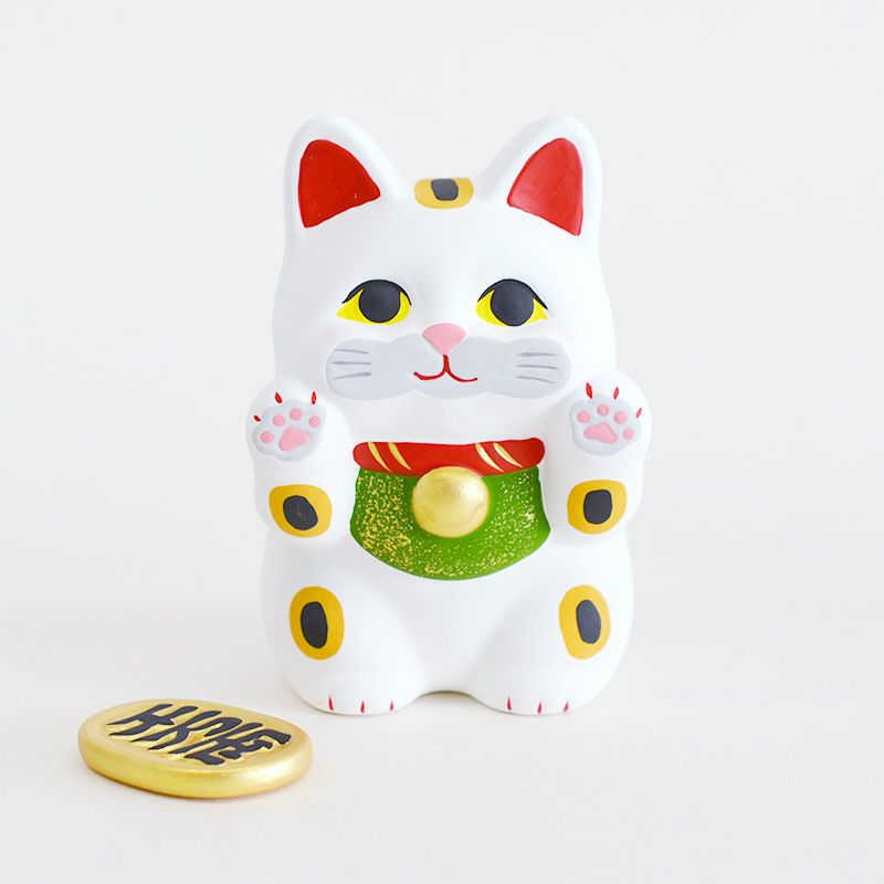 ぺったり招き猫 白｜和食器通販｜織部 Online Store【公式】