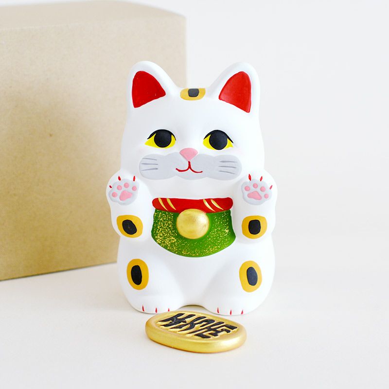 ぺったり招き猫 白｜和食器通販｜織部 Online Store【公式】