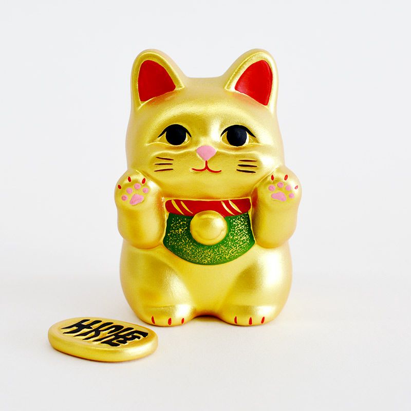 ぺったり招き猫 金｜和食器通販｜織部 Online Store【公式】