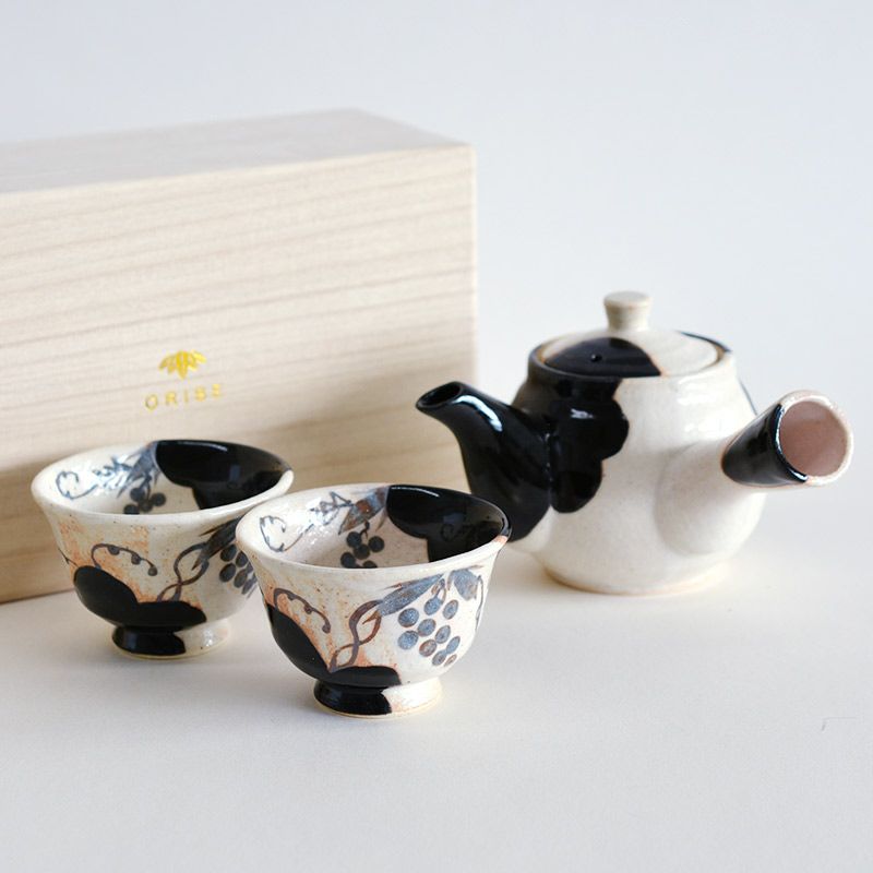茶器セット 染付 煎茶器セット 湯呑み茶器 煎茶器 茶器揃 茶道具 桐 