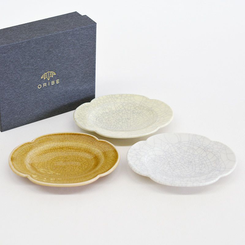 oribe pottery プチオーバルプレートセット