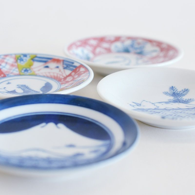 江戸っ子恐竜 しあわせ図鑑（まめ皿4枚セット）｜和食器通販