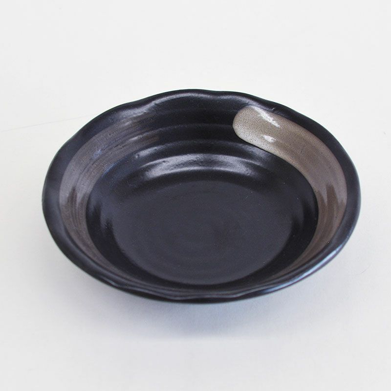 天目刷毛目中鉢 